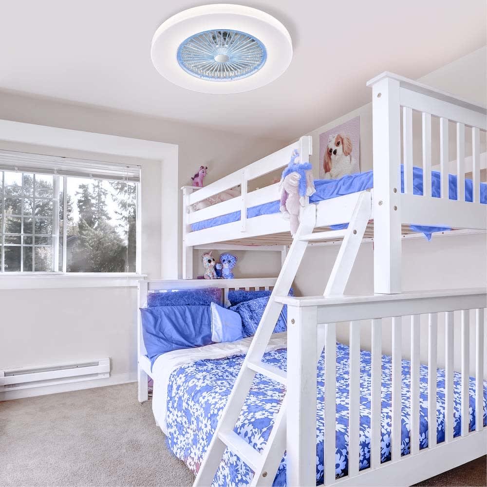 Ventilador plafón con luz led 45w blanco para techo y pared - Maisons du Monde