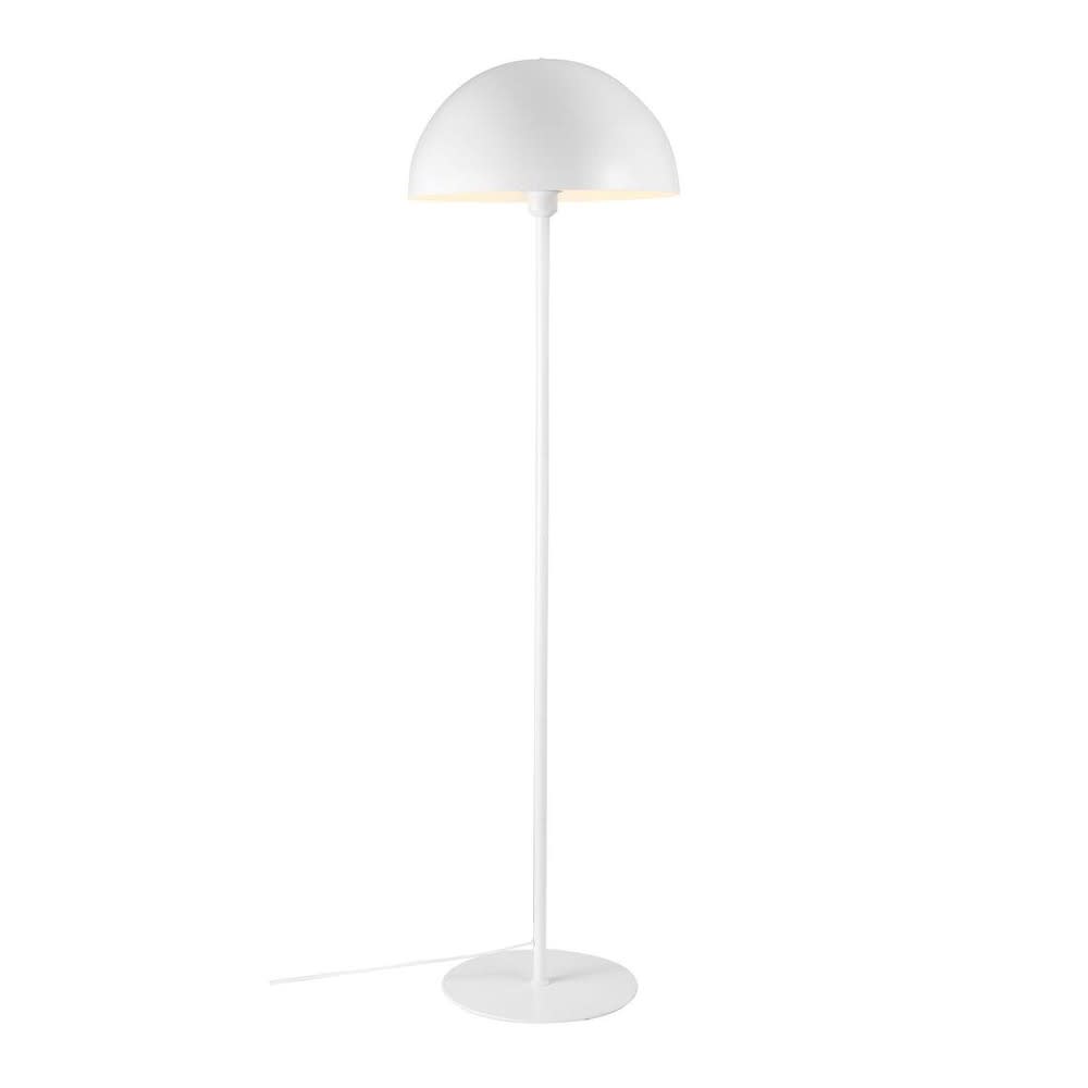 Lampadaire blanc simple et minimaliste en forme de dôme