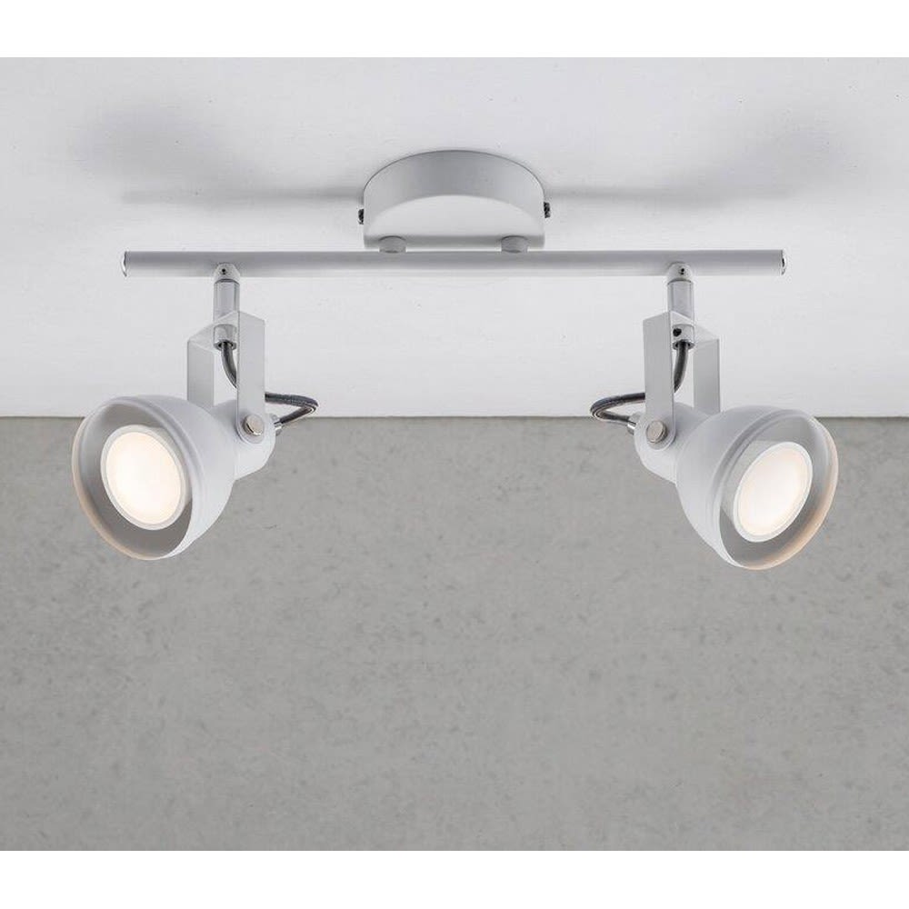 Plafonnier blanche avec 2 lumières orientables - Maisons du Monde