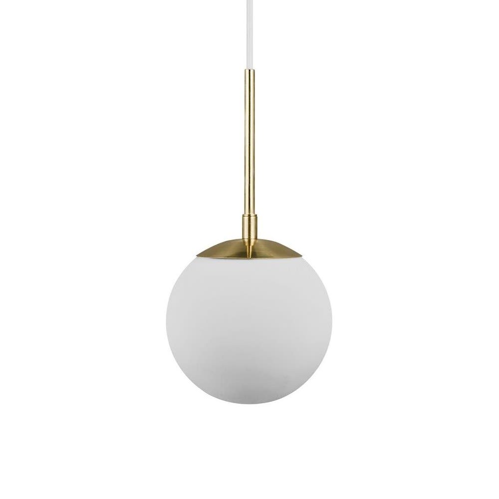 Lampada a sospensione elegante e minimalista in ottone con sfera Ø15cm - Modello Contemporaneo - Dorato - Metallo