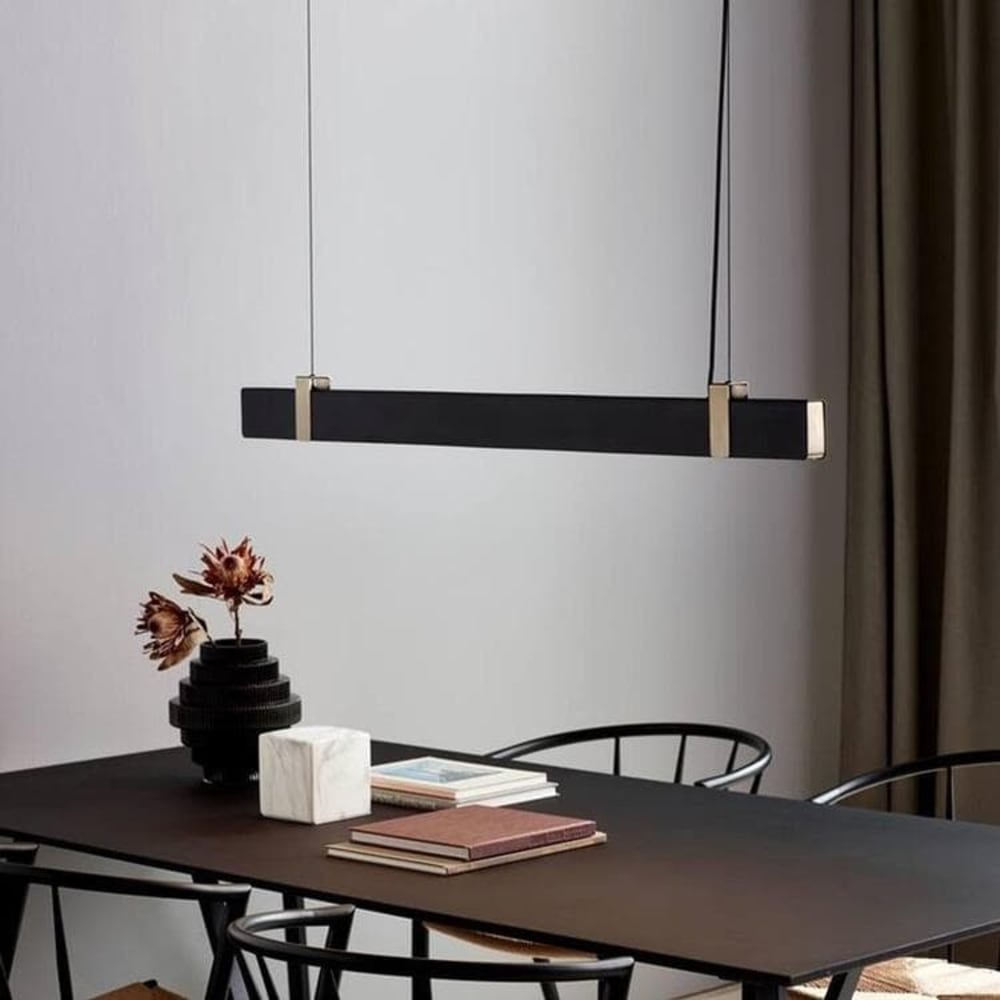 Lampada a sospensione led 27W nera a luce calda dimmerabile -