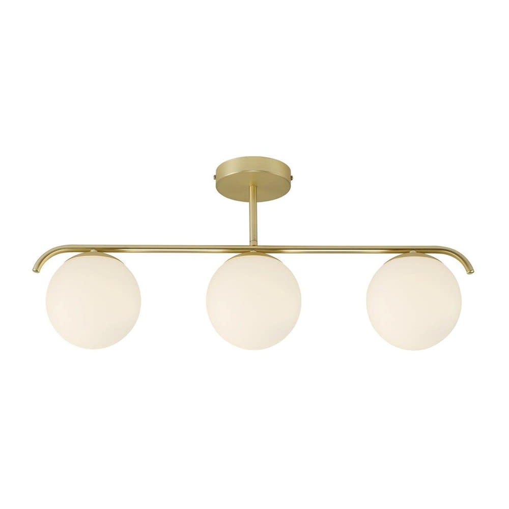 Suspension doré de style nordique avec sphères de verre