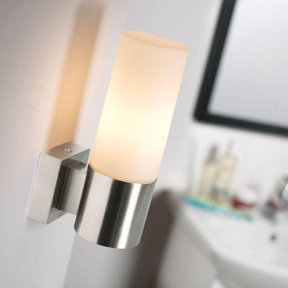 Applique de salle de bain acier et blanc avec protection contre l'eau - Maisons du Monde