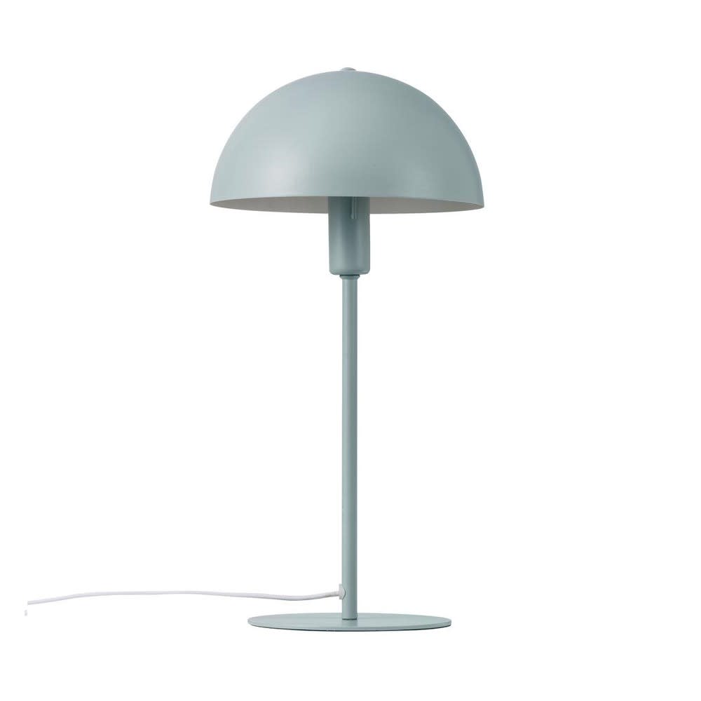 Lampe de table simple en métal vert avec abat-jour en forme de dôme
