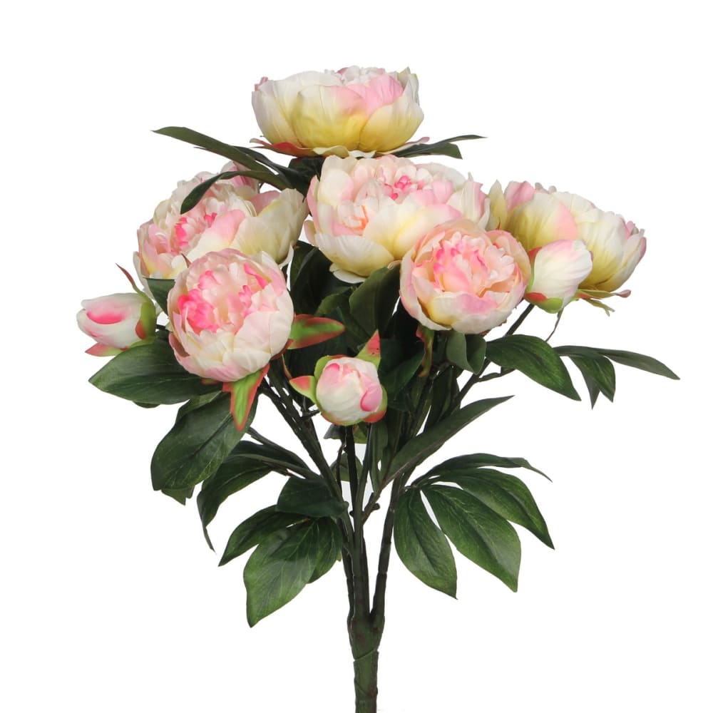 Fiore artificiale peony rosa chiaro h55xb40xl40cm - Mica