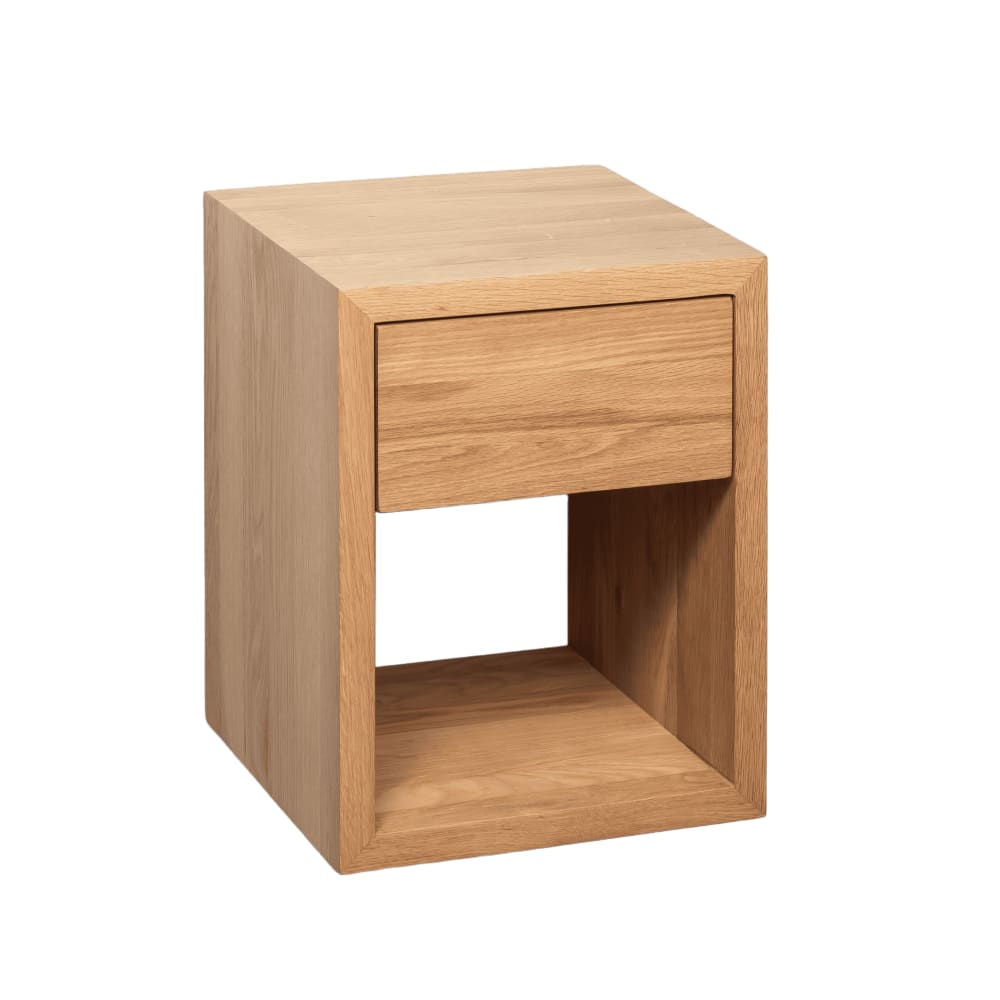 Mesita de noche, roble macizo y acabado mate - Maisons du Monde