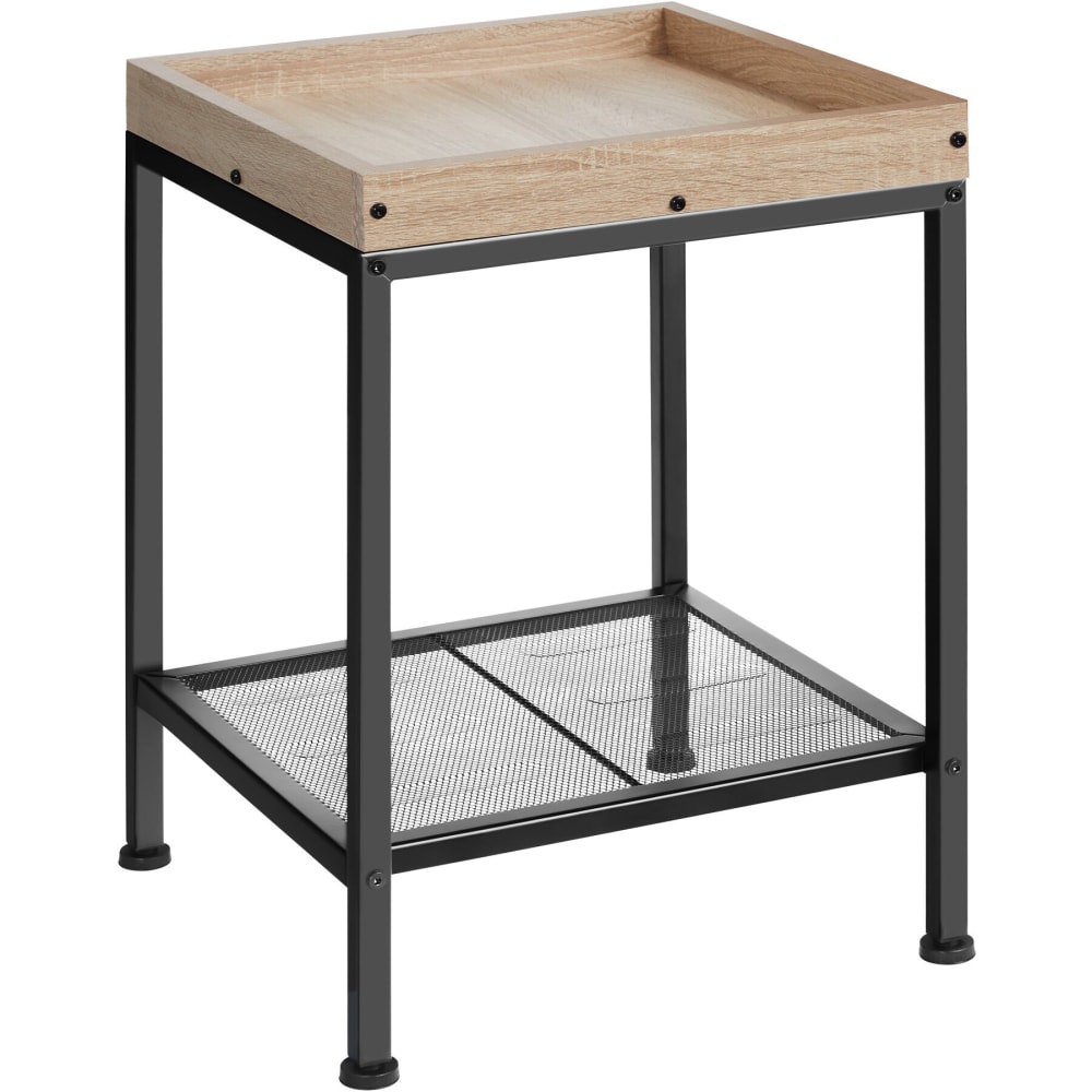 Table d'appoint 41,5 x 41 x 56 cm en panneau de fibres bois clair Table d'appoint 41,5 x 41 x 56 cm en panneau de fibres bois clair