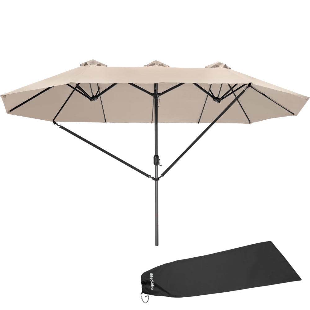Ombrellone doppio beige - Beige - Alluminio