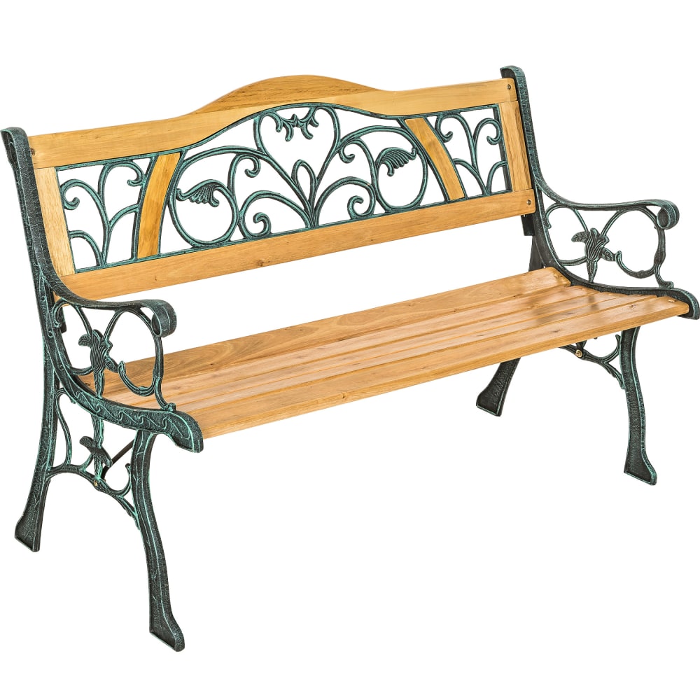 Banc de jardin marron