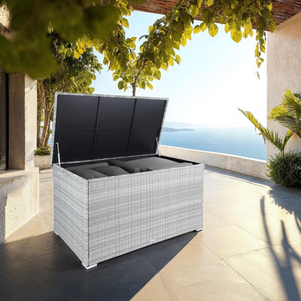 Coffre de jardin gris clair