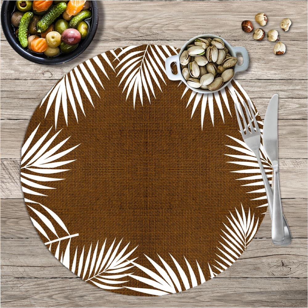 Set de table rond tropical marron D38cm - Maisons du Monde