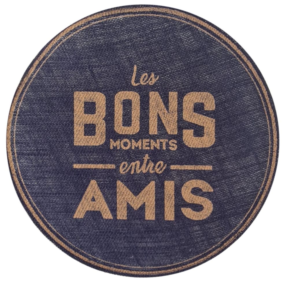 Set de table rond les bons moments entre amis D38cm