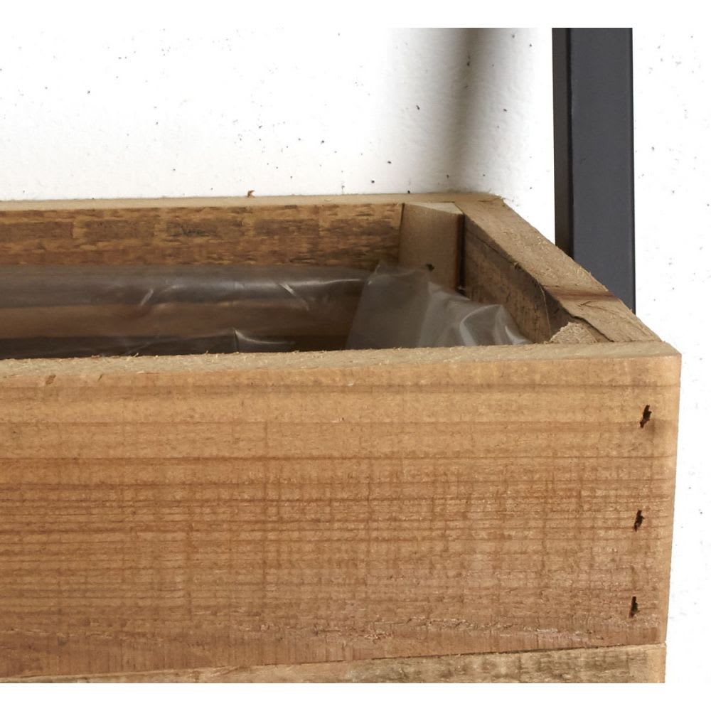 Jardinière murale en bois recyclé et métal 64 cm - Maisons du Monde