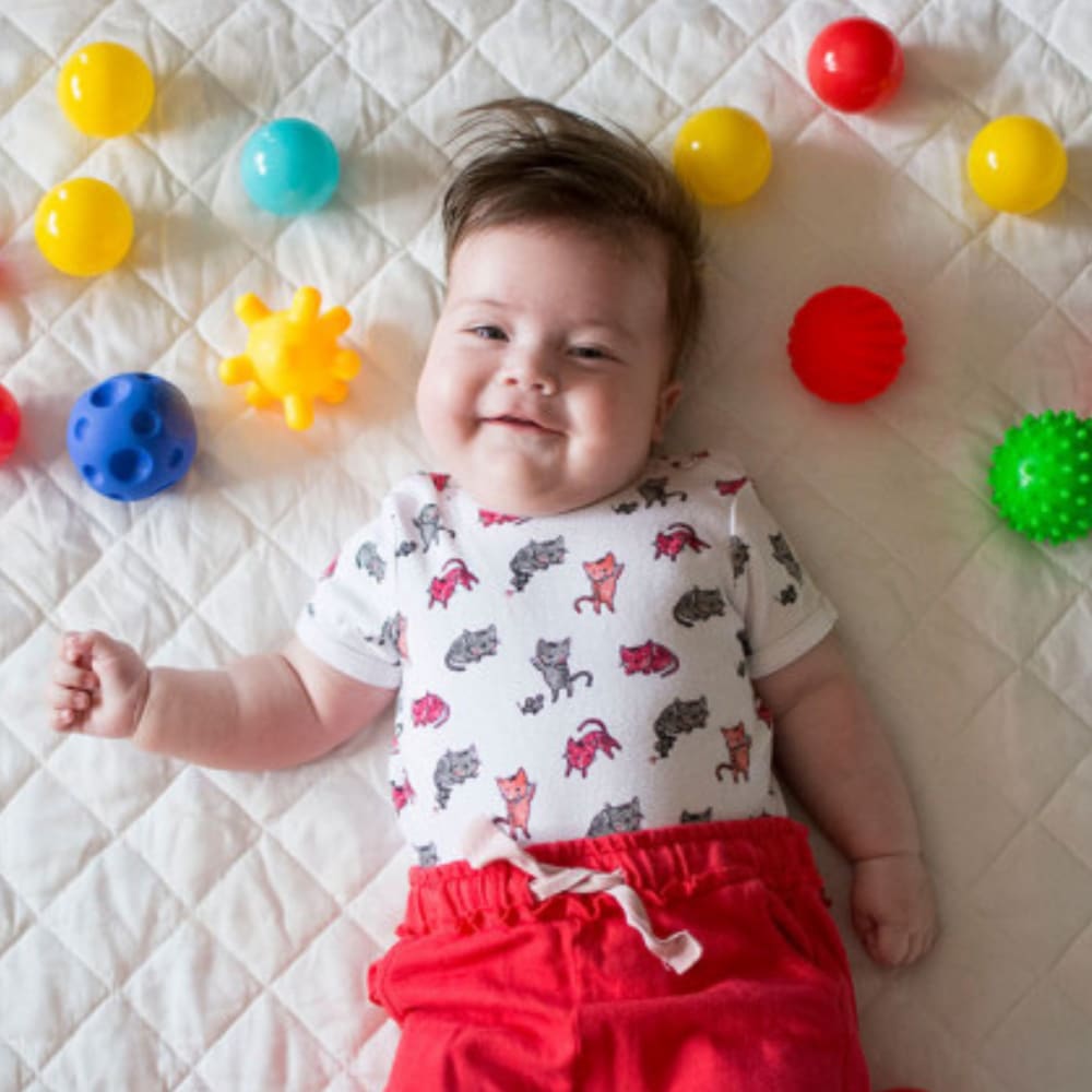 Jouet bébé balles sensorielles silicone multicolore - Maisons du Monde