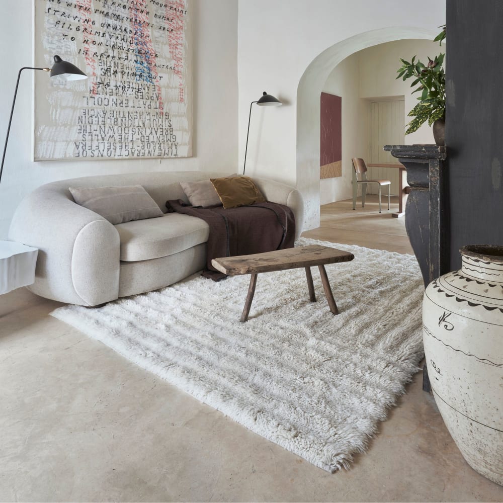 Tappeto lavabile in lana bianca 170x240 - Lorena Canals