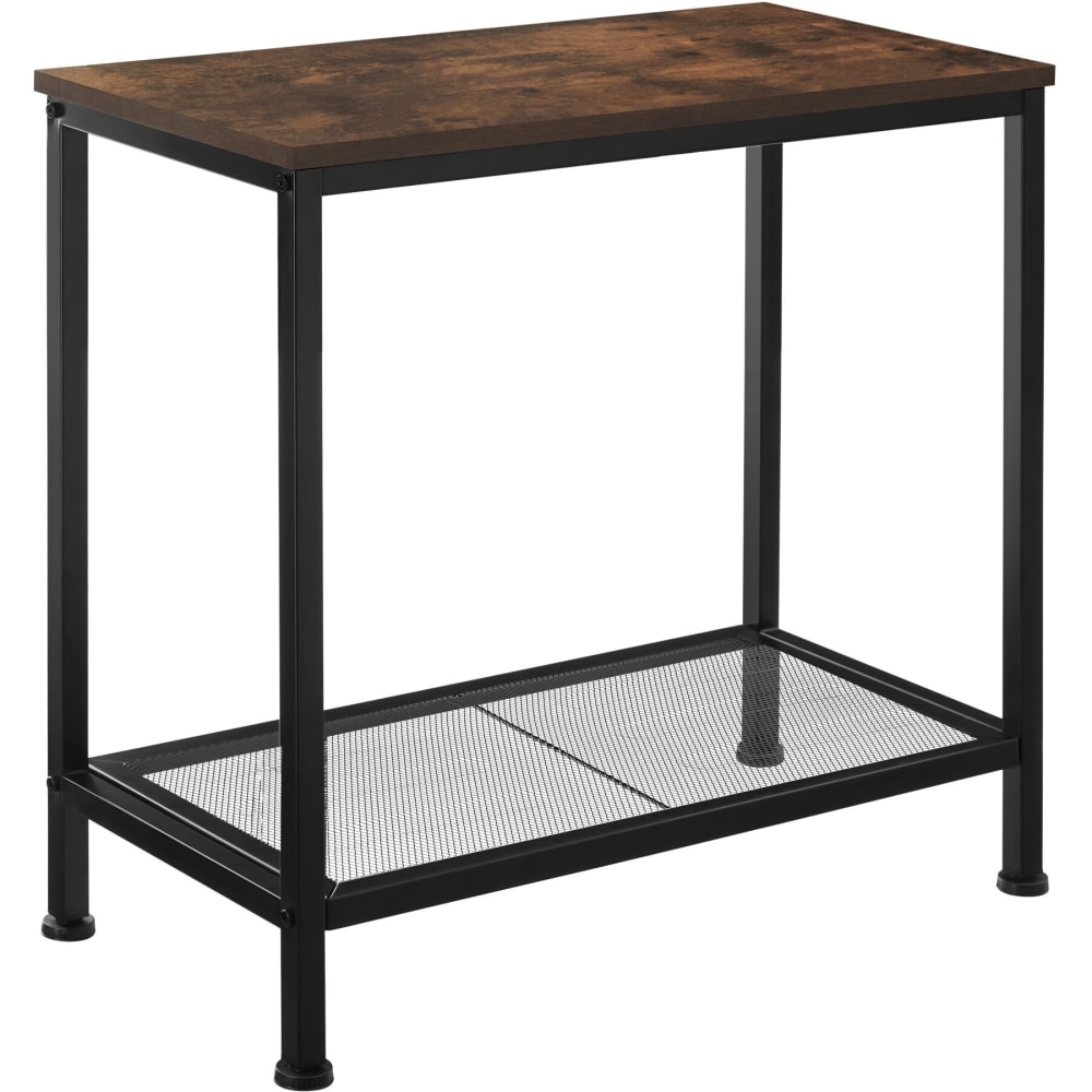Table d'appoint 60 x 30,5 x 60,5 cm en panneau de fibres bois foncé Table d'appoint 60 x 30,5 x 60,5 cm en panneau de fibres bois foncé