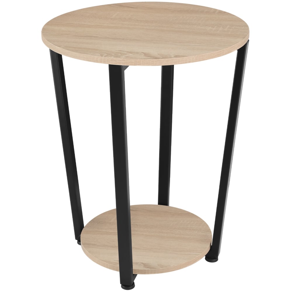 Tavolino stile industriale 50 x 62,5 cm legno chiaro - Tectake