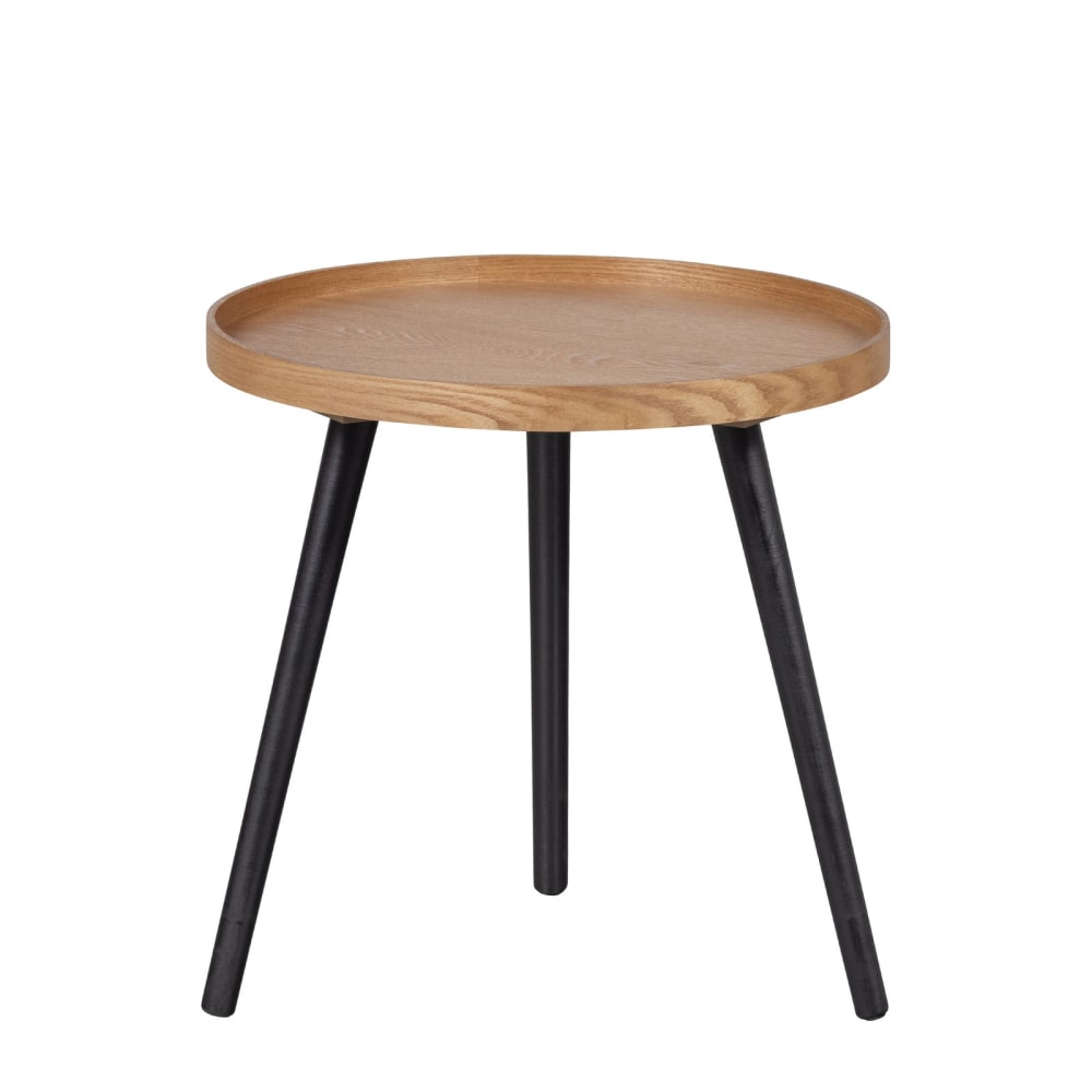 Mesita auxiliar pequeña de madera beige