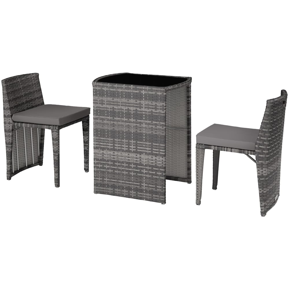 Salon de jardin cadre en aluminium résistant aux intempéries gris