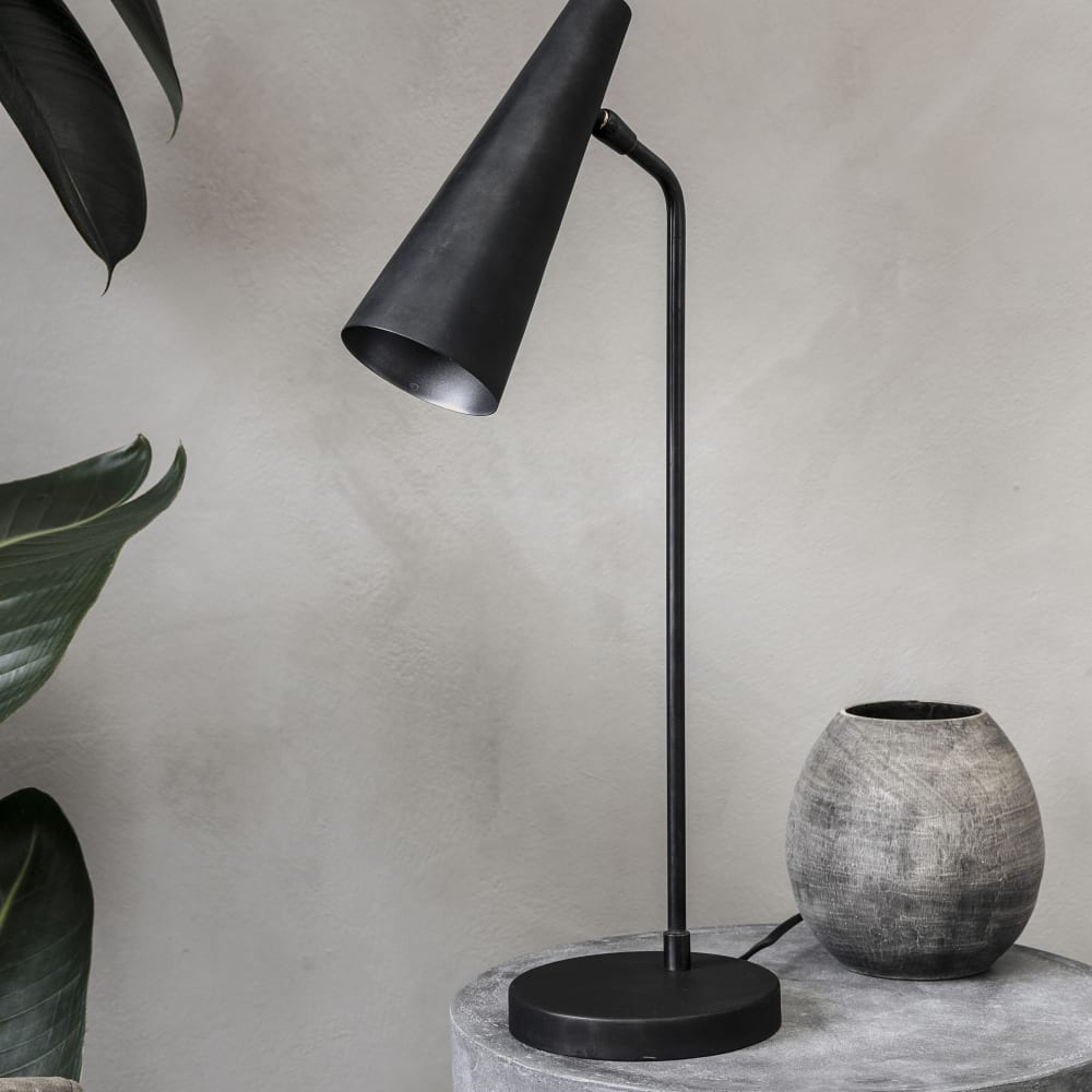 Lampe à poser en laiton noir - Maisons du Monde