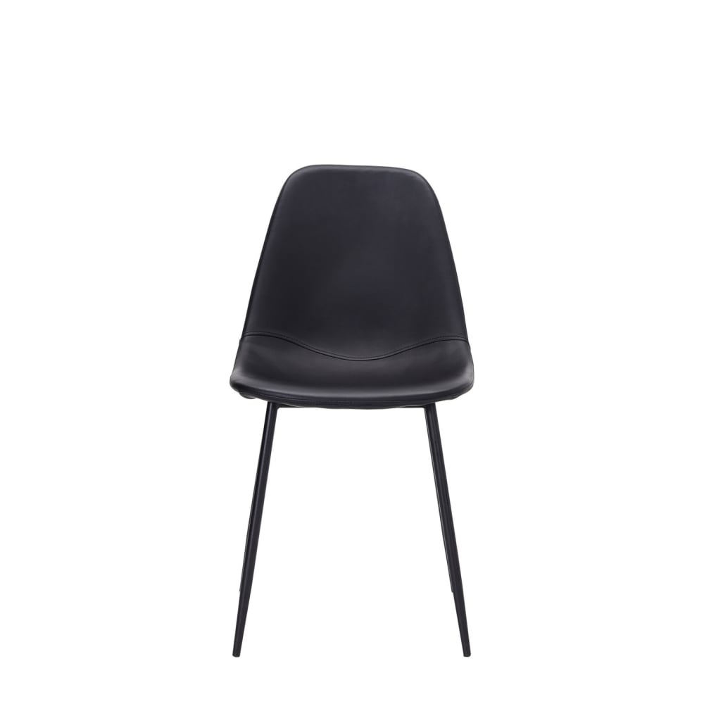 house doctor Sessel aus Leder und Kunstleder, schwarz - -
