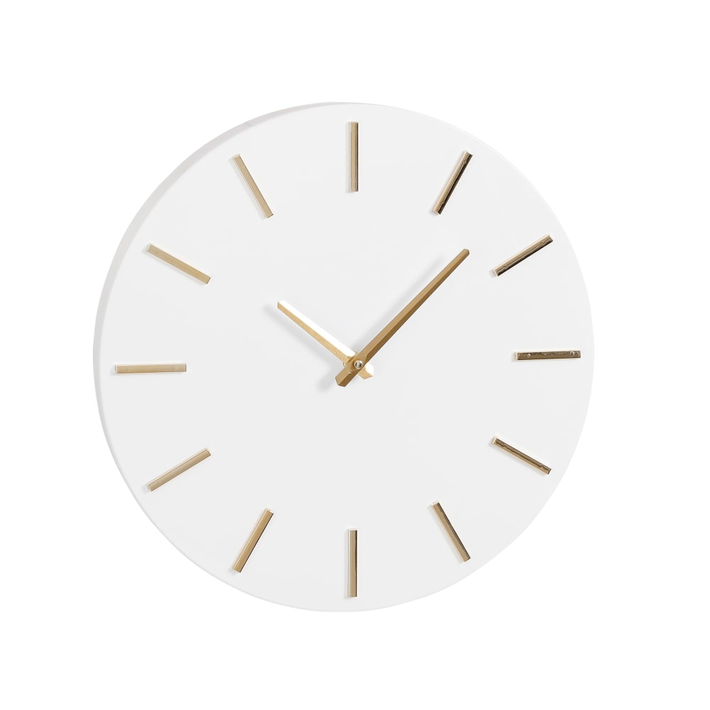 Horloge murale blanc aluminium h4xl35.5xl35.5cm — Beyit