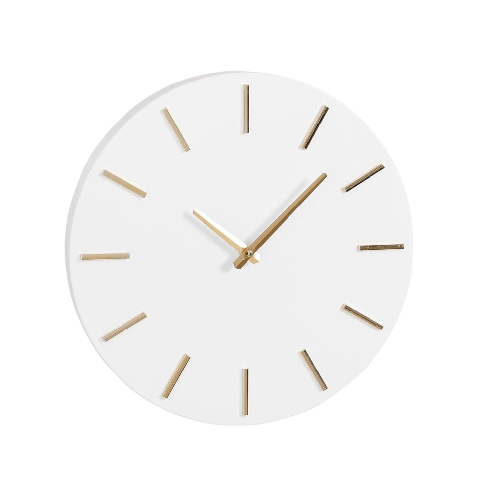 Horloge blanc aluminium h4xl35.5xl35.5cm - Maisons du Monde