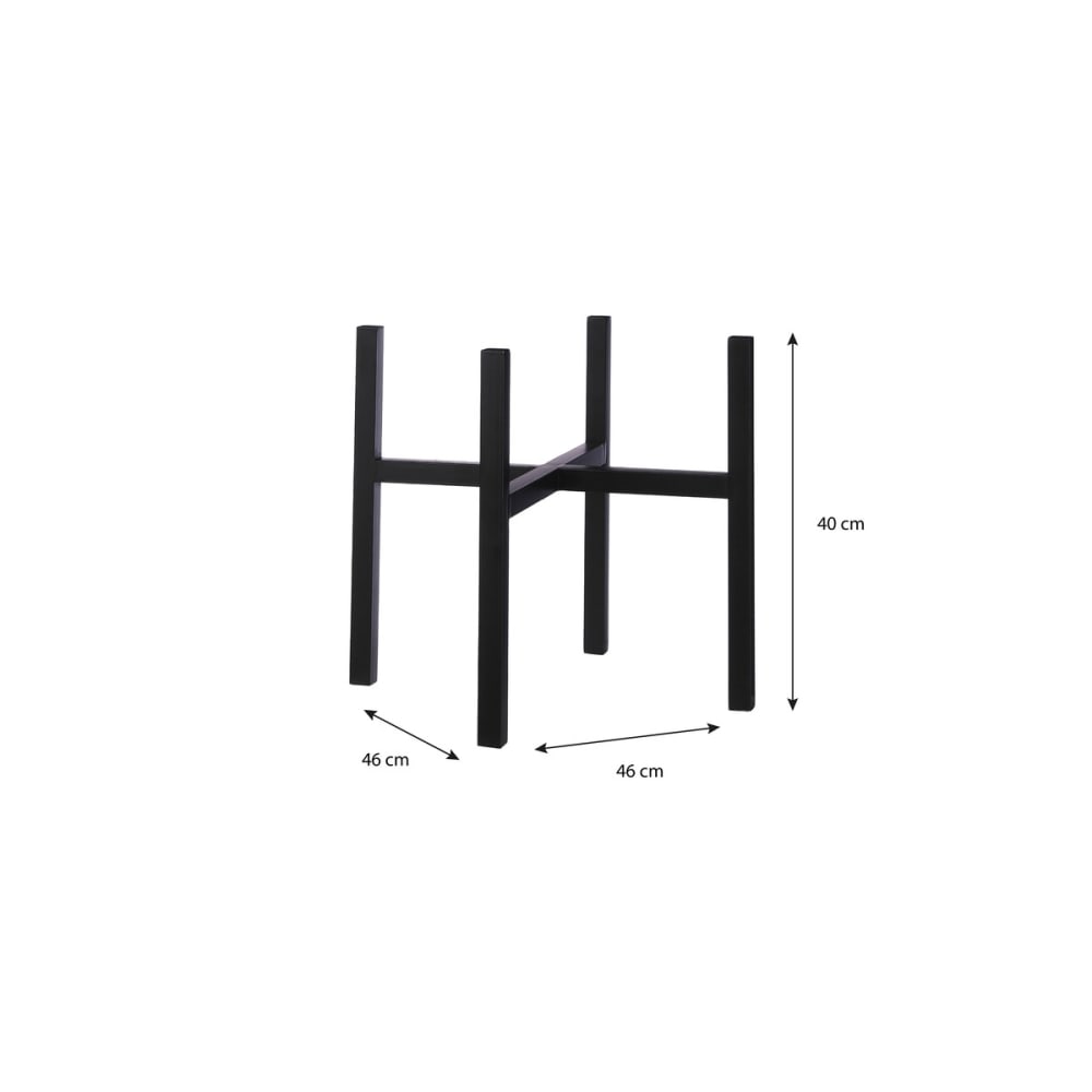 Supporto per piante ascot nero h40xb45.5xl45.5cm - Mica