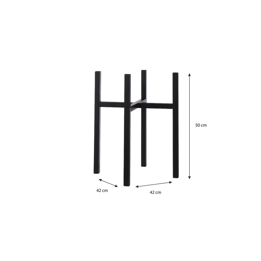Supporto per piante ascot nero h50xb41.5xl41.5cm - Mica