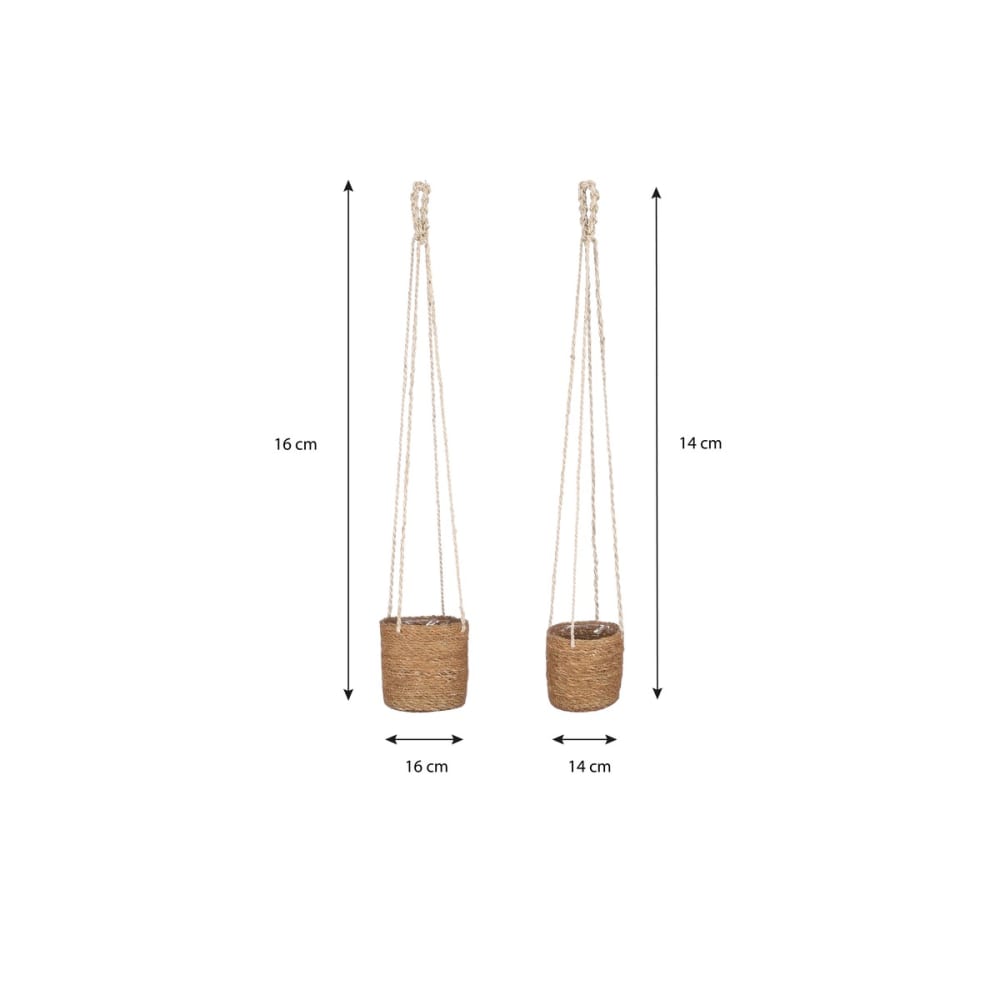 Suspension pour plantes marron clair algue h16xl16xl16cm — vue 3