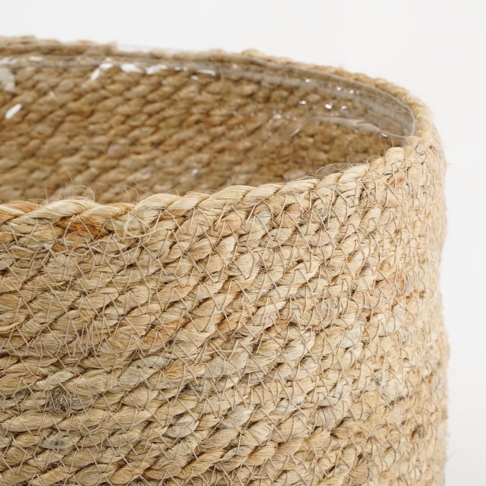 Bac à plantes crème jute h26xl30xl30cm — vue 3