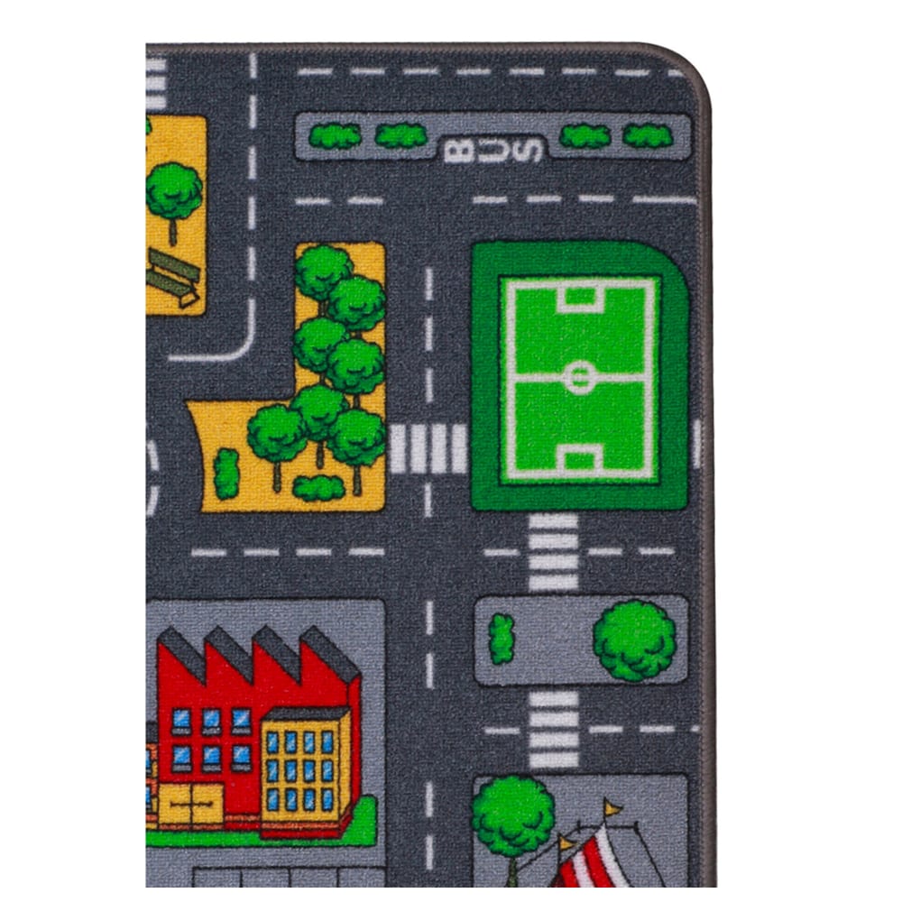 Tapis jeu enfant circuit voiture 67x100cm (Wadiga) - Image 1