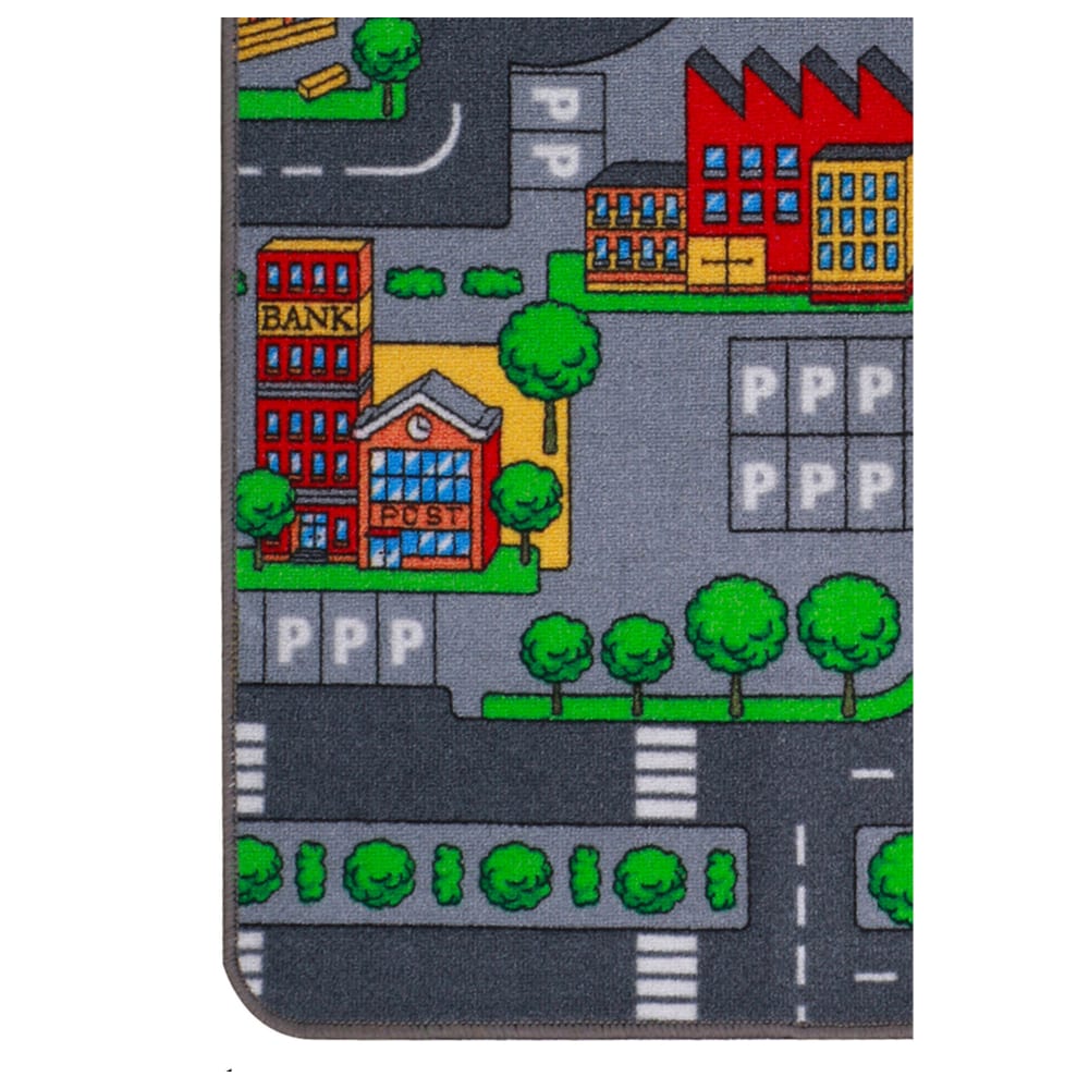 Tapis jeu enfant circuit voiture 67x100cm (Wadiga) - Image 2