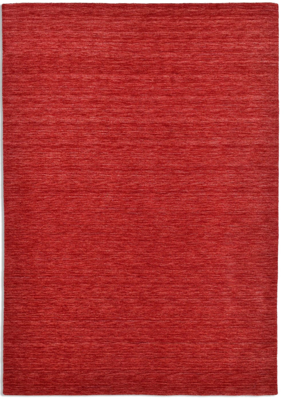 THEKO Handgewebter Teppich aus reiner Schurwolle - Rot - 190x250 cm style modern Rot