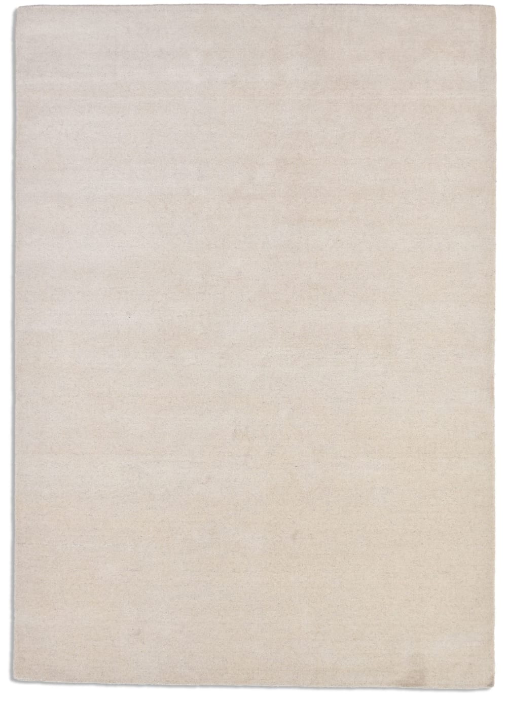 THEKO Handgewebter Teppich aus reiner Schurwolle - Creme - 190x250 cm style modern Beige