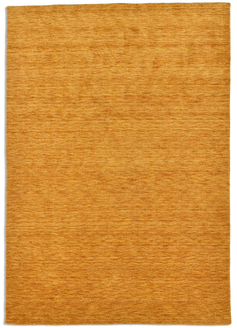 THEKO Handgewebter Teppich aus reiner Schurwolle - Gold - 140x200 cm style modern Gold