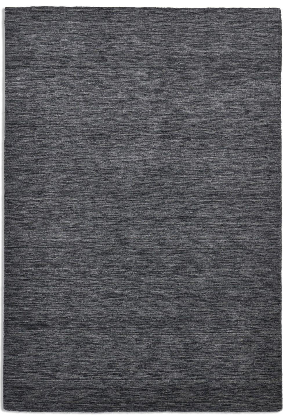 Alfombra tejida a mano en lana virgen - gris oscuro - 60x90 cm