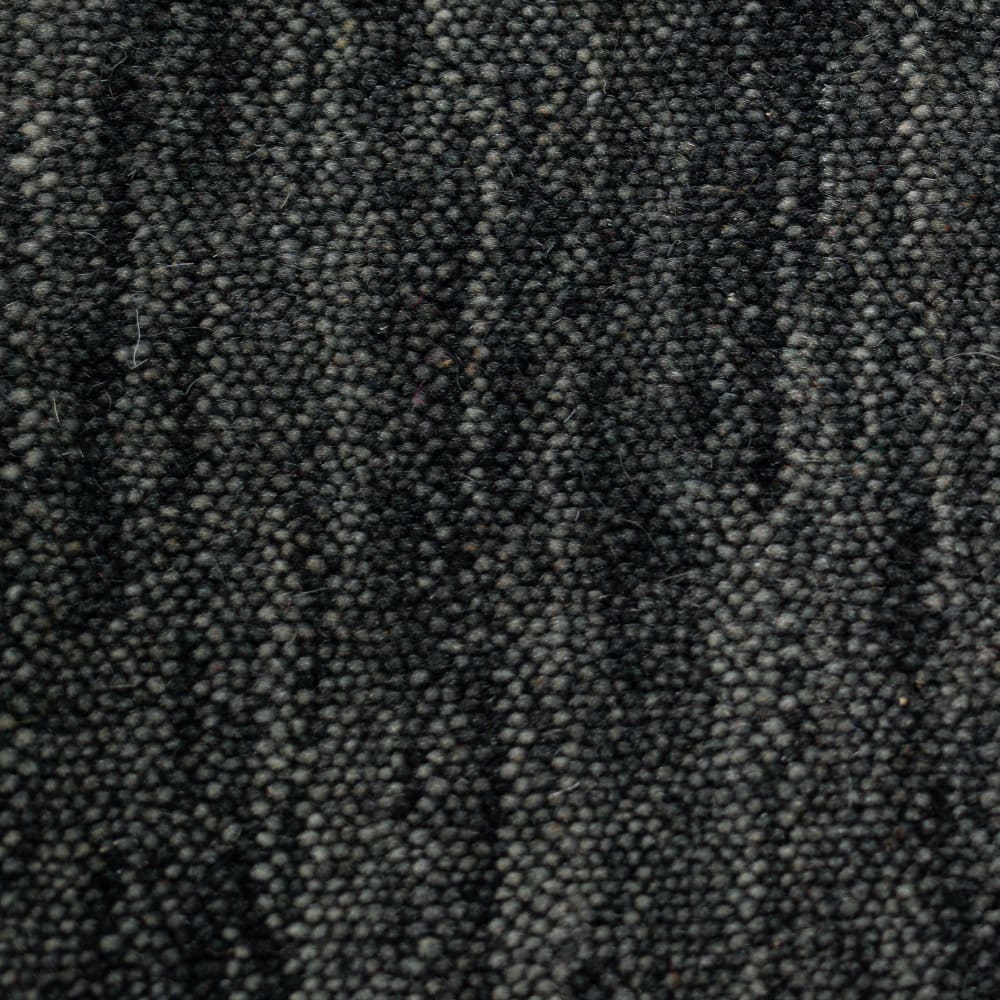 Tapis salon - tissé main - 100% laine - gris foncé 060x090 cm — vue 4