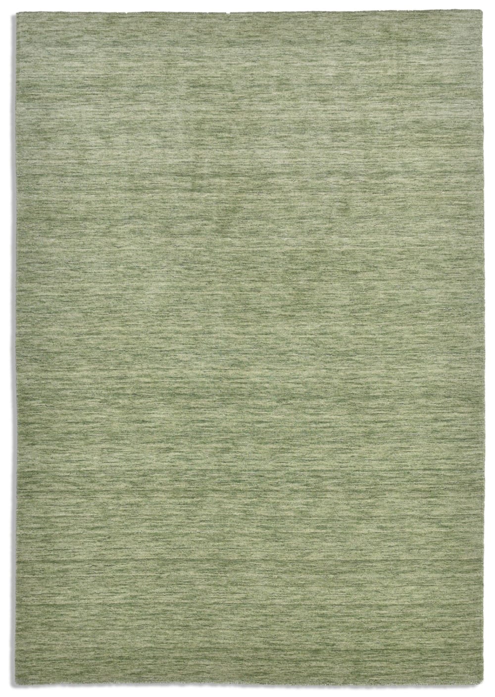 THEKO Handgewebter Teppich aus reiner Schurwolle - Hellgrün - 170x240 cm style modern - -