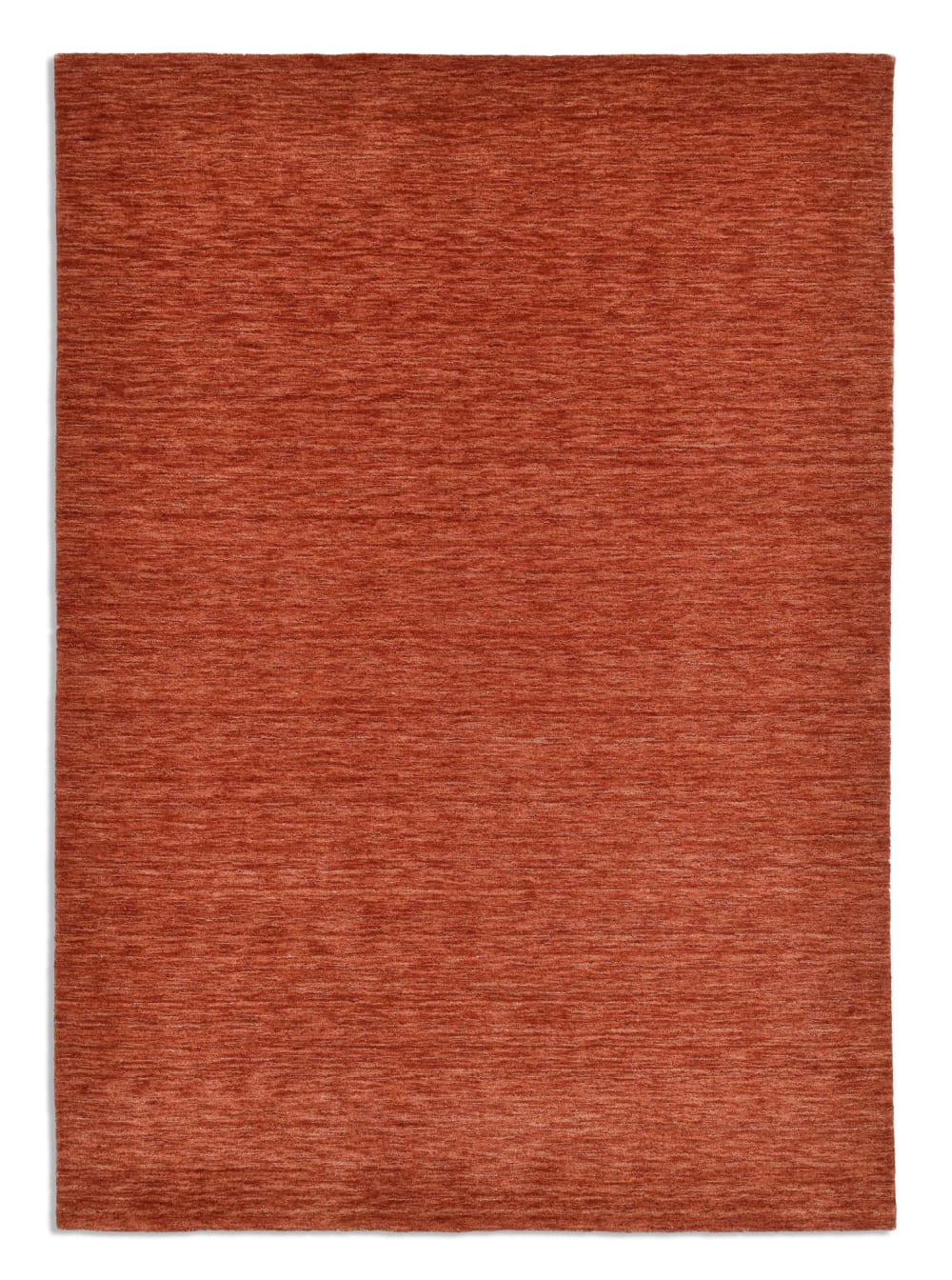 THEKO Handgewebter Teppich aus reiner Schurwolle - Terrakotta - 60x90 cm style modern orange