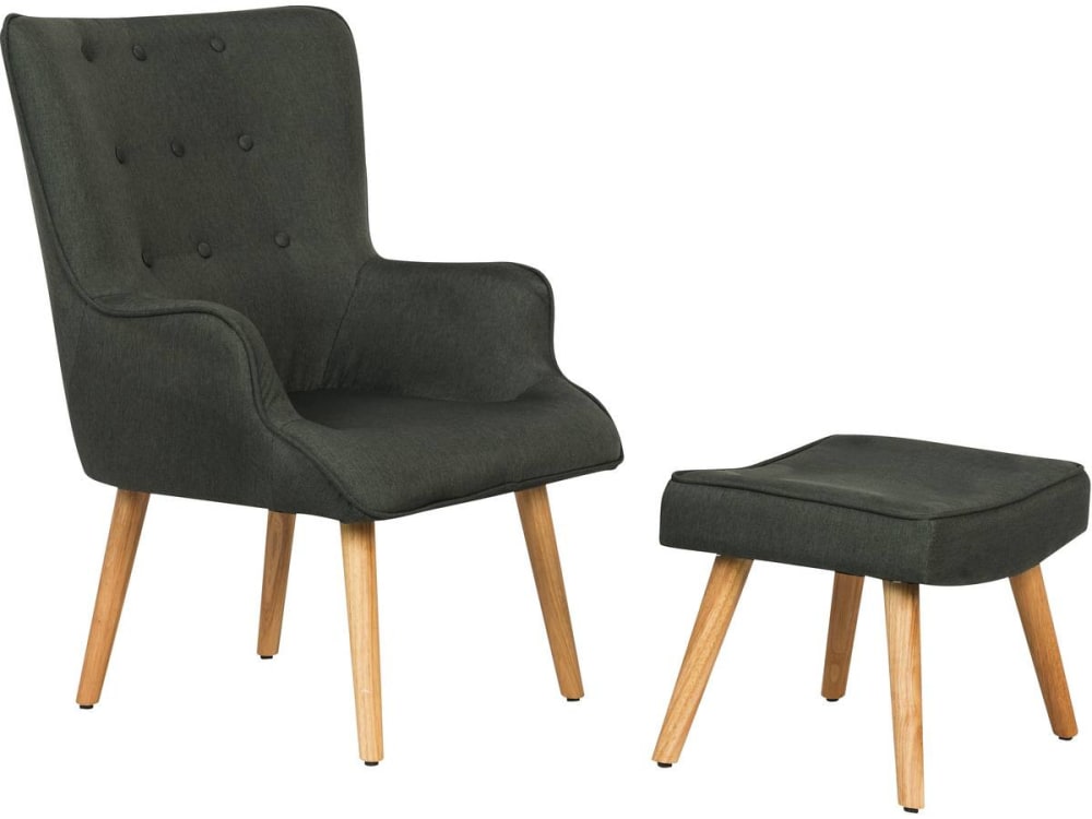 fauteuil en lin gris