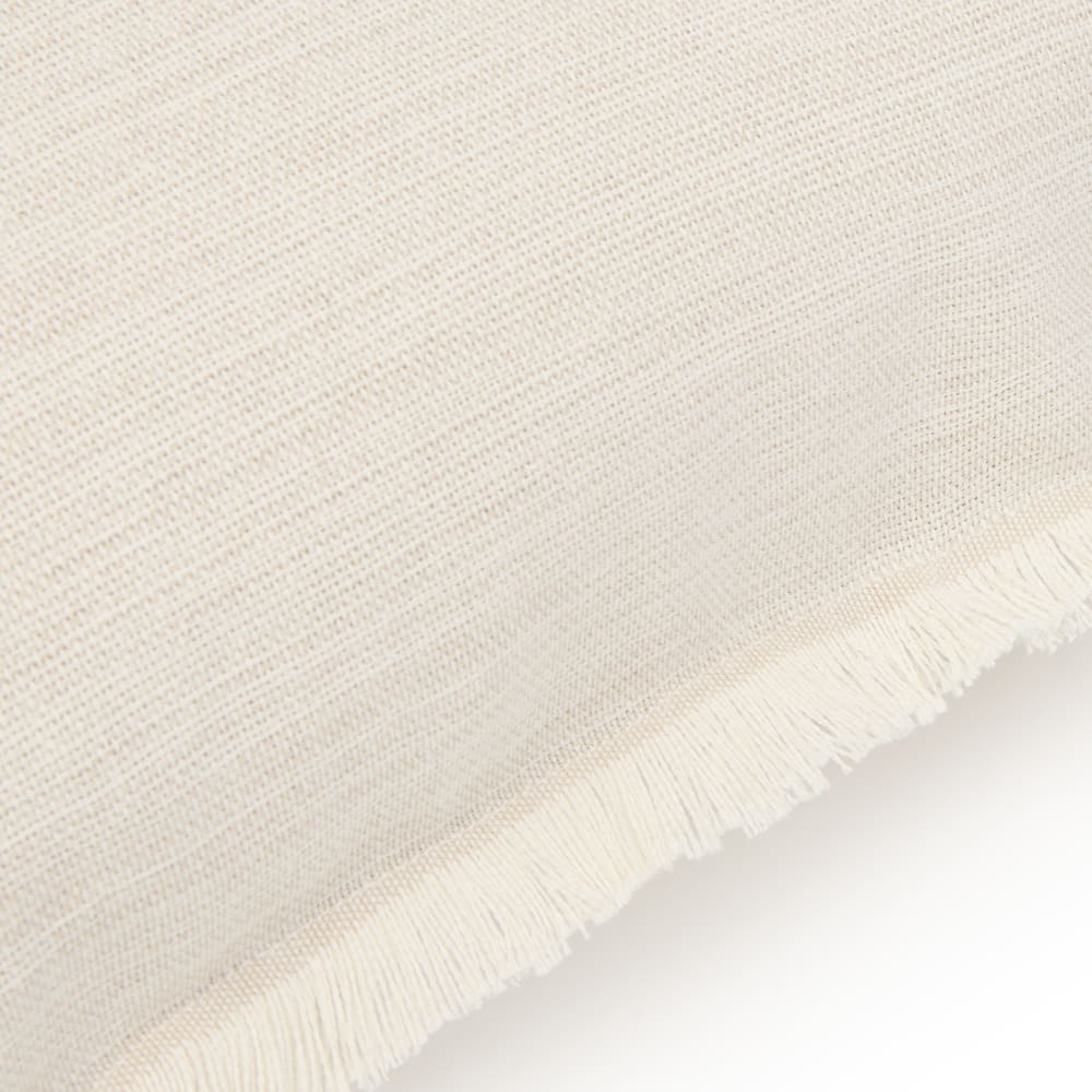 Funda de cuadrante tejido flecos color crudo. Cuadrado mediano - Maisons du Monde