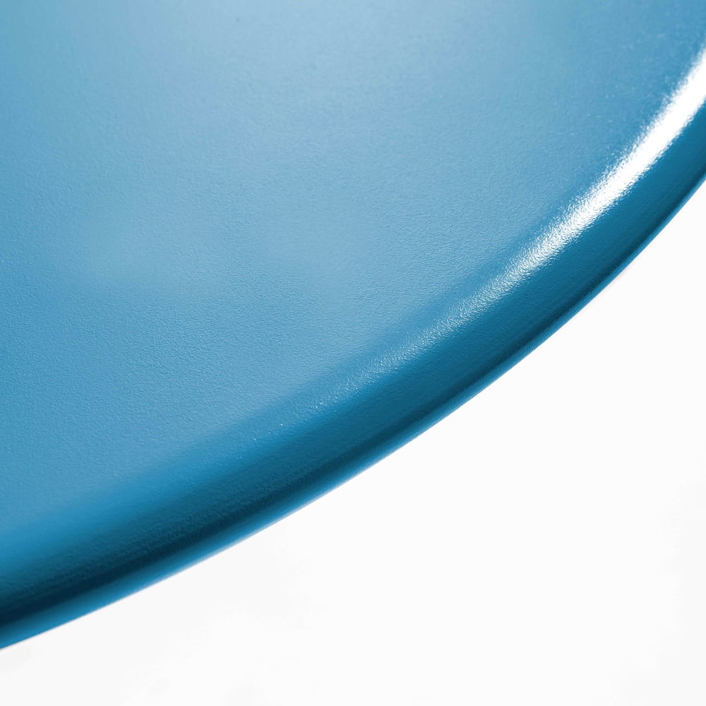 Table de jardin ronde en acier 6 places 120 cm bleu pacific - Maisons du Monde