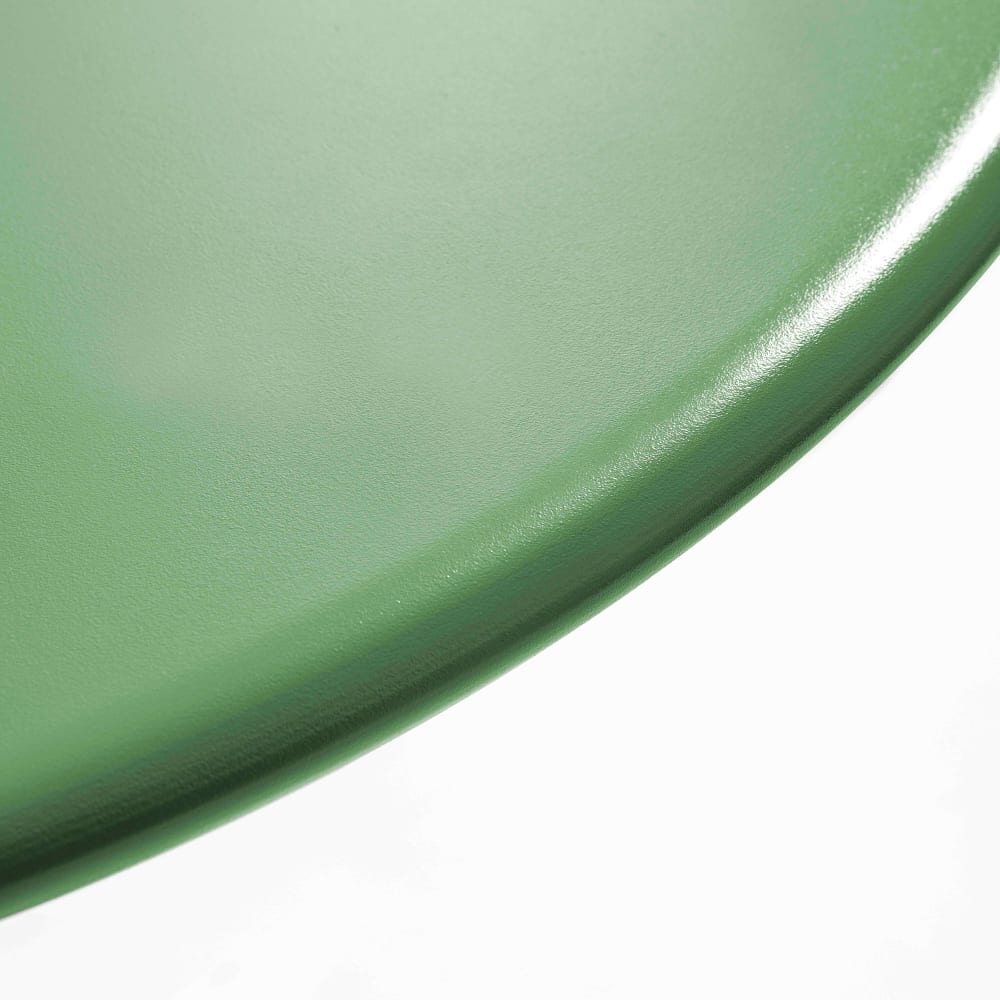 Table de jardin ronde en acier 6 places 120 cm vert cactus