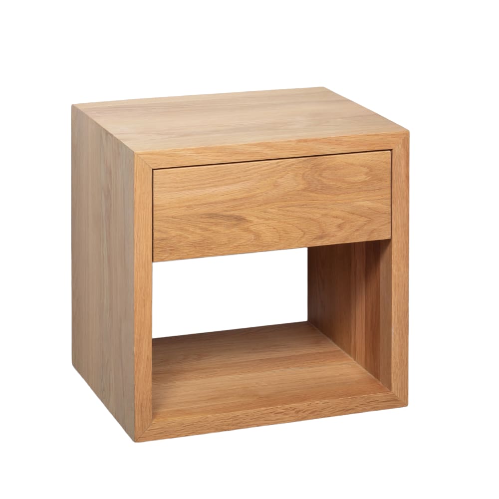 WOODEK Nachttisch mit Schublade aus massiver Eiche, mit matter Oberfläche style modern Braun Holz