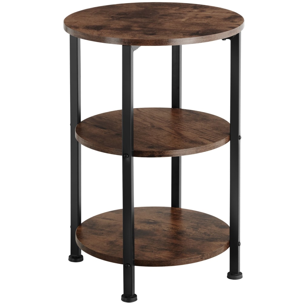 Table d'appoint 40 x 61 cm en panneau de fibres bois foncé Table d'appoint 40 x 61 cm en panneau de fibres bois foncé
