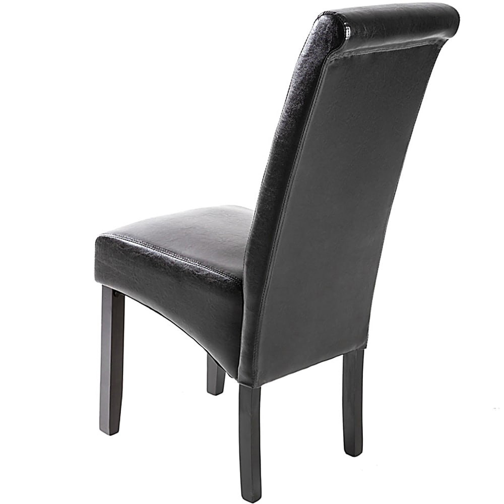 2 sedie per sala da pranzo con seduta ergonomica nero - Tectake