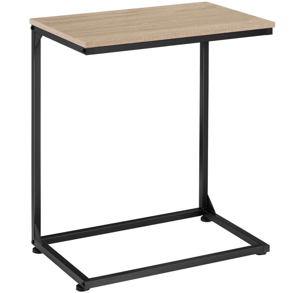 Table d'appoint 55,5 x 35 x 67 cm en panneau de fibres bois clair