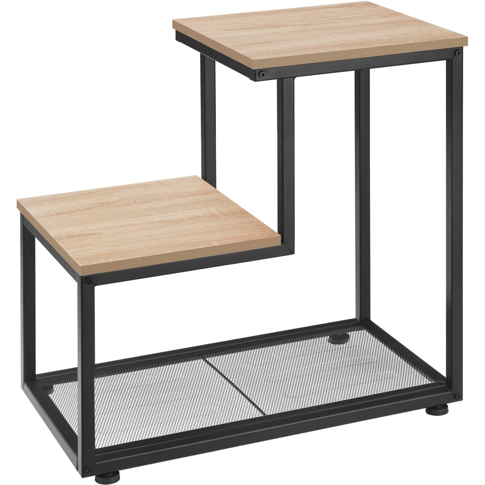 Table d'appoint 60,5 x 35,5 x 60,5 cm en panneau de fibres bois clair Table d'appoint 60,5 x 35,5 x 60,5 cm en panneau de fibres bois clair