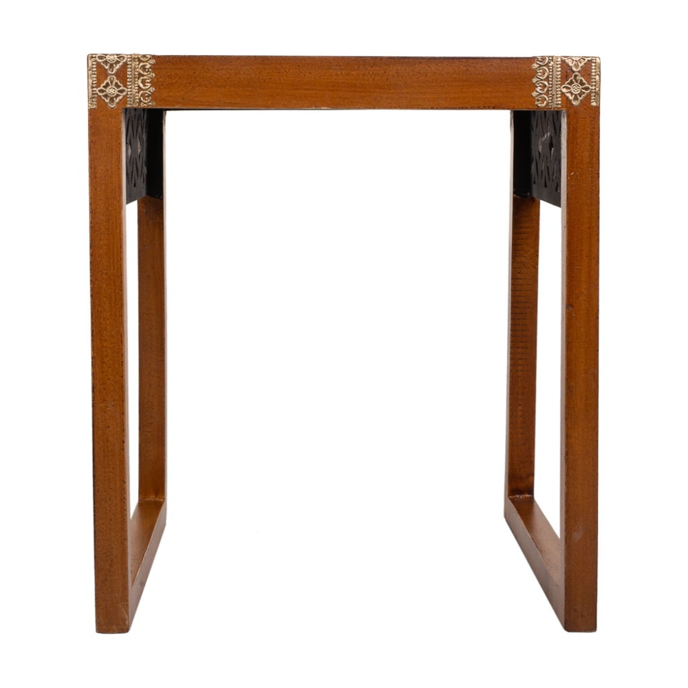 Mesa de madera y metal marrón 42x40x48 - Maisons du Monde